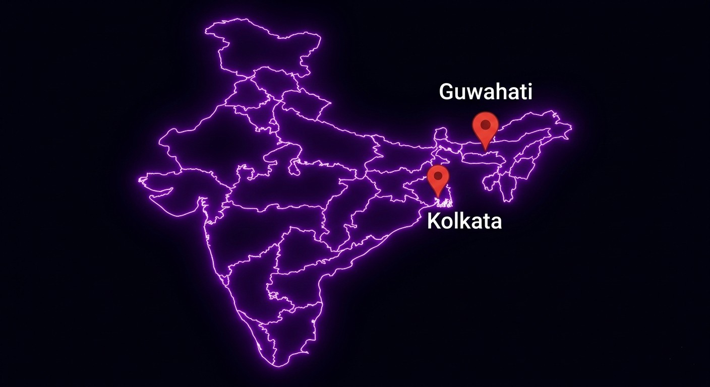 India Map Neon